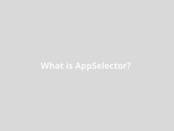 What is AppSelector? Can you uninstall it?